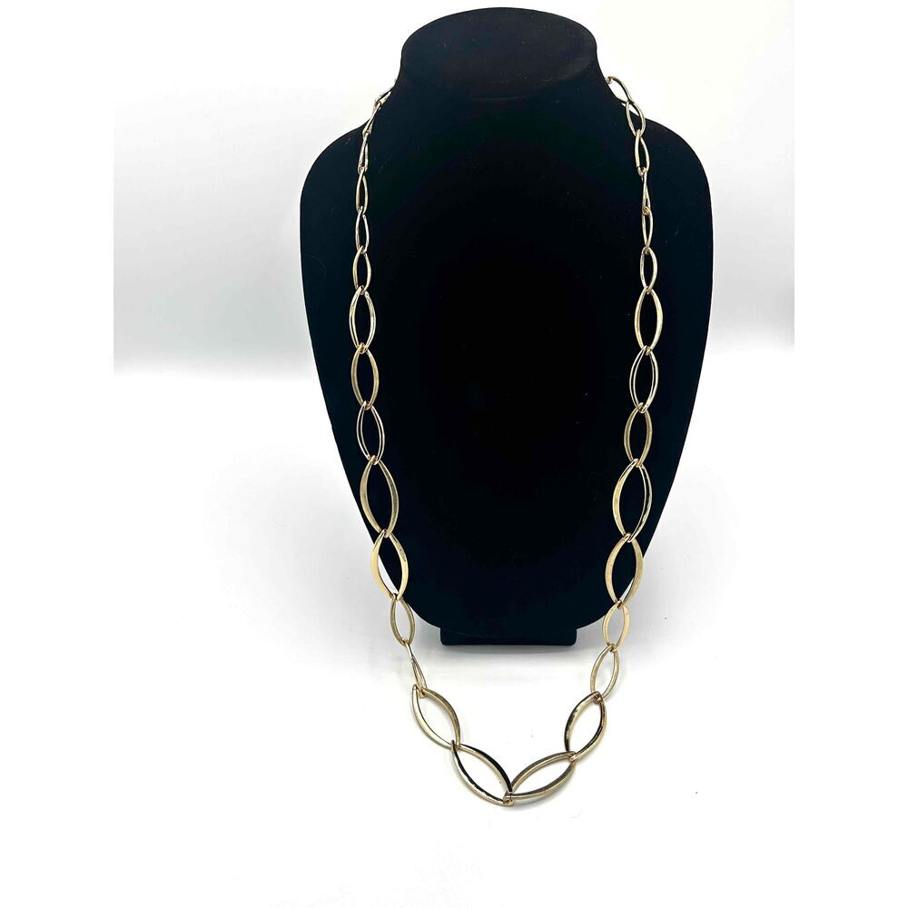 Robert Lee Morris Gold Toned Open Link Necklace Unisex